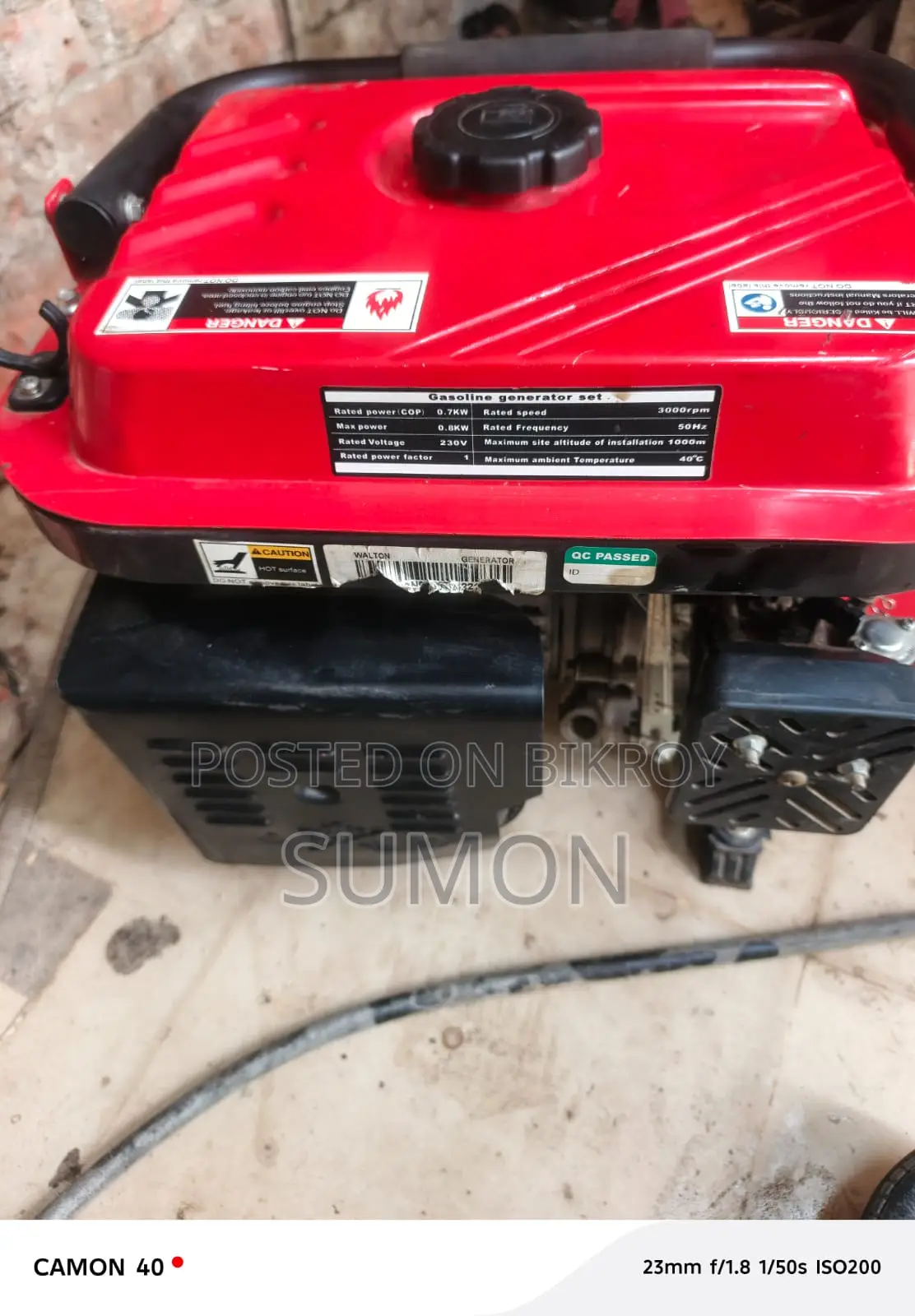 Walton Generator for Sale - Running Fresh