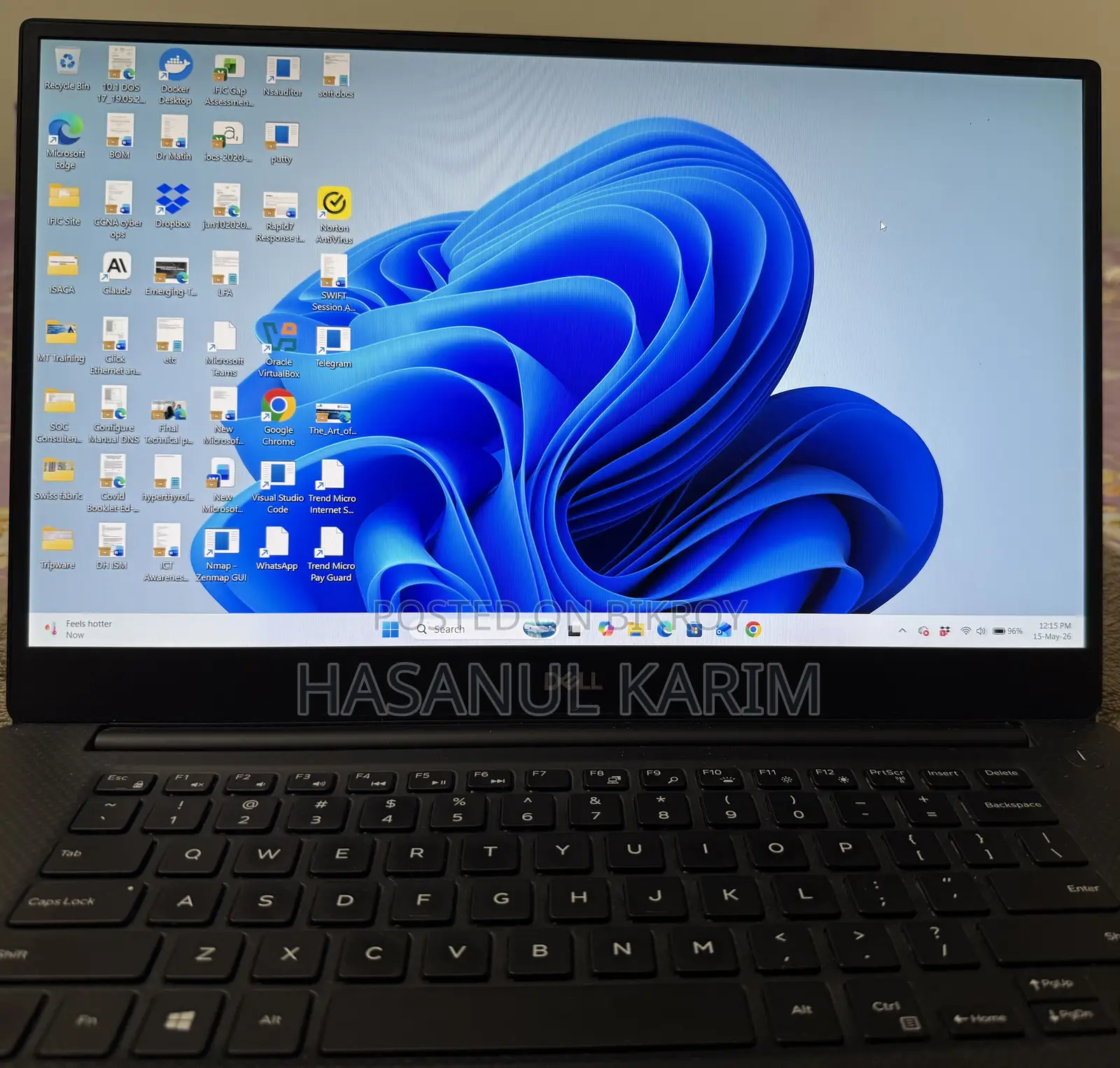 Laptop Dell Precision 5530 16GB Intel Core I5 SSD 512GB