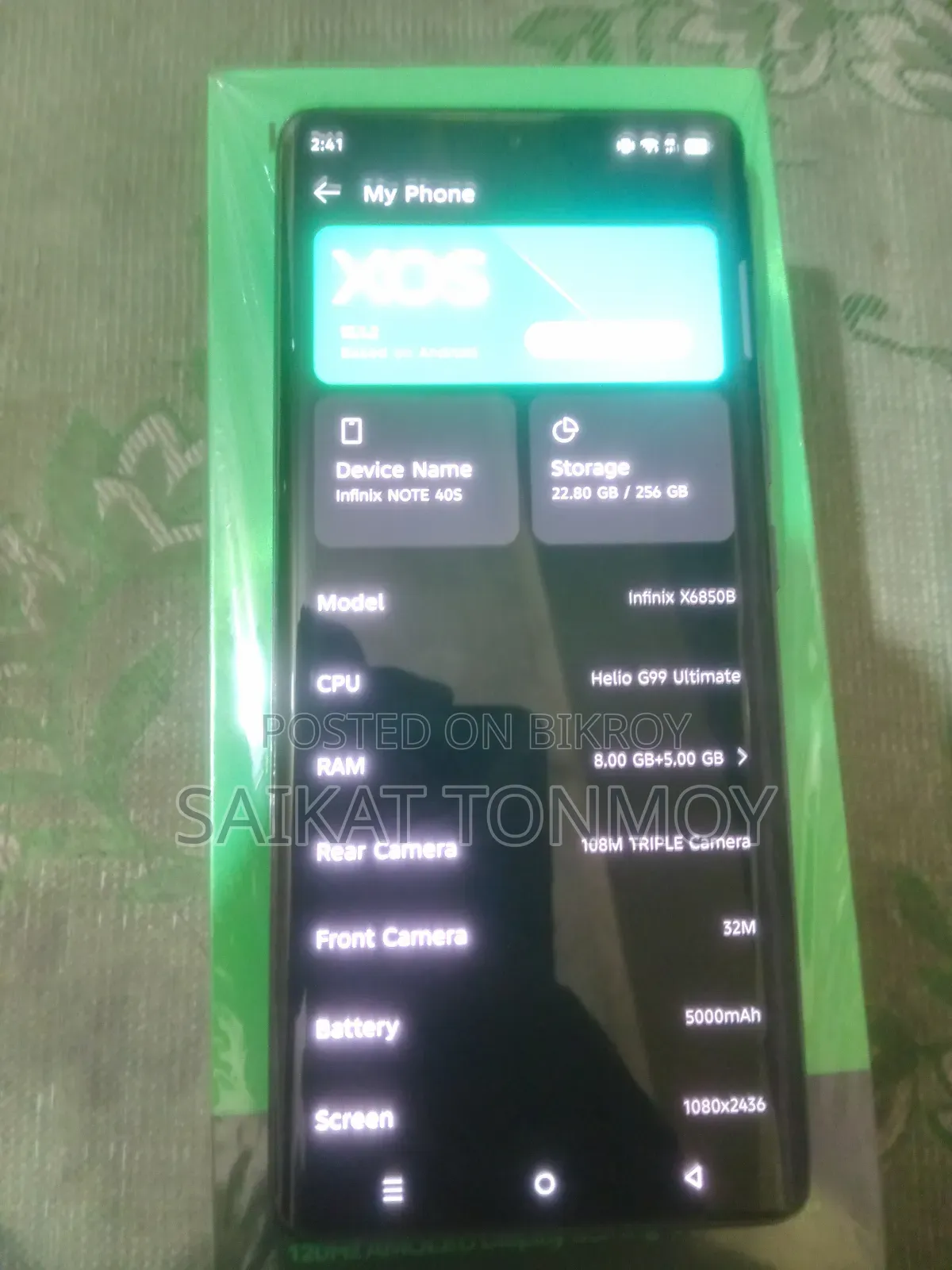 Infinix Note 40S 256 GB Blue