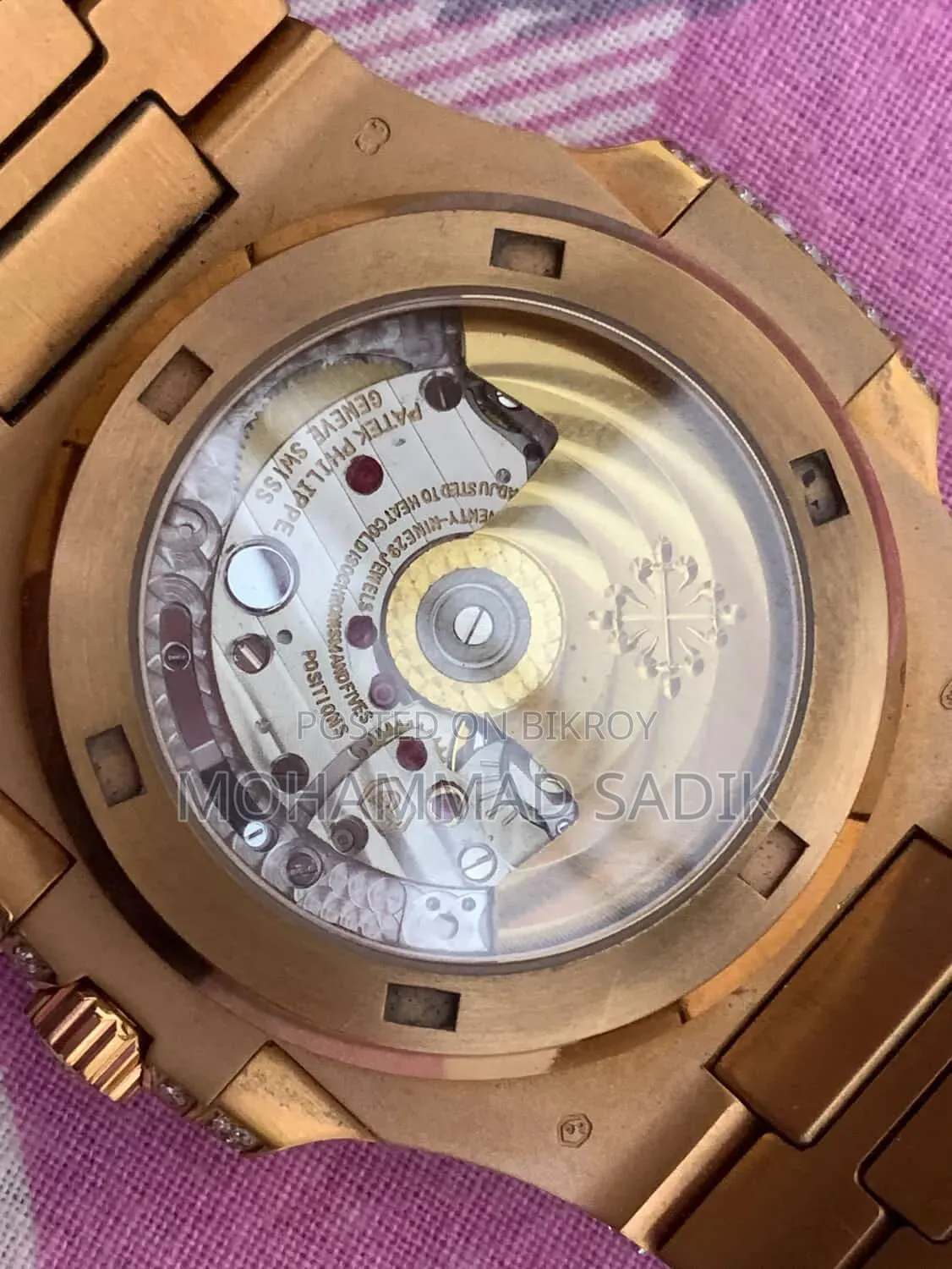 Patek Philippe Luxury Style Diamond-Stone Watch for Men