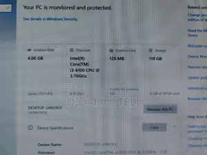 Gigabyte GA-H110MSTX-HD3-ZK 4GB Intel Core I3 SSD 128GB