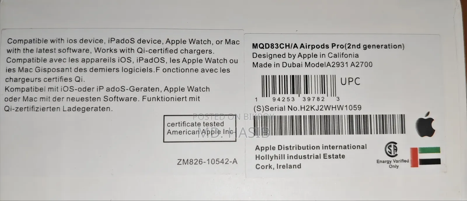 Apple Airpods Pro (2nd Generation) -- Master Copy