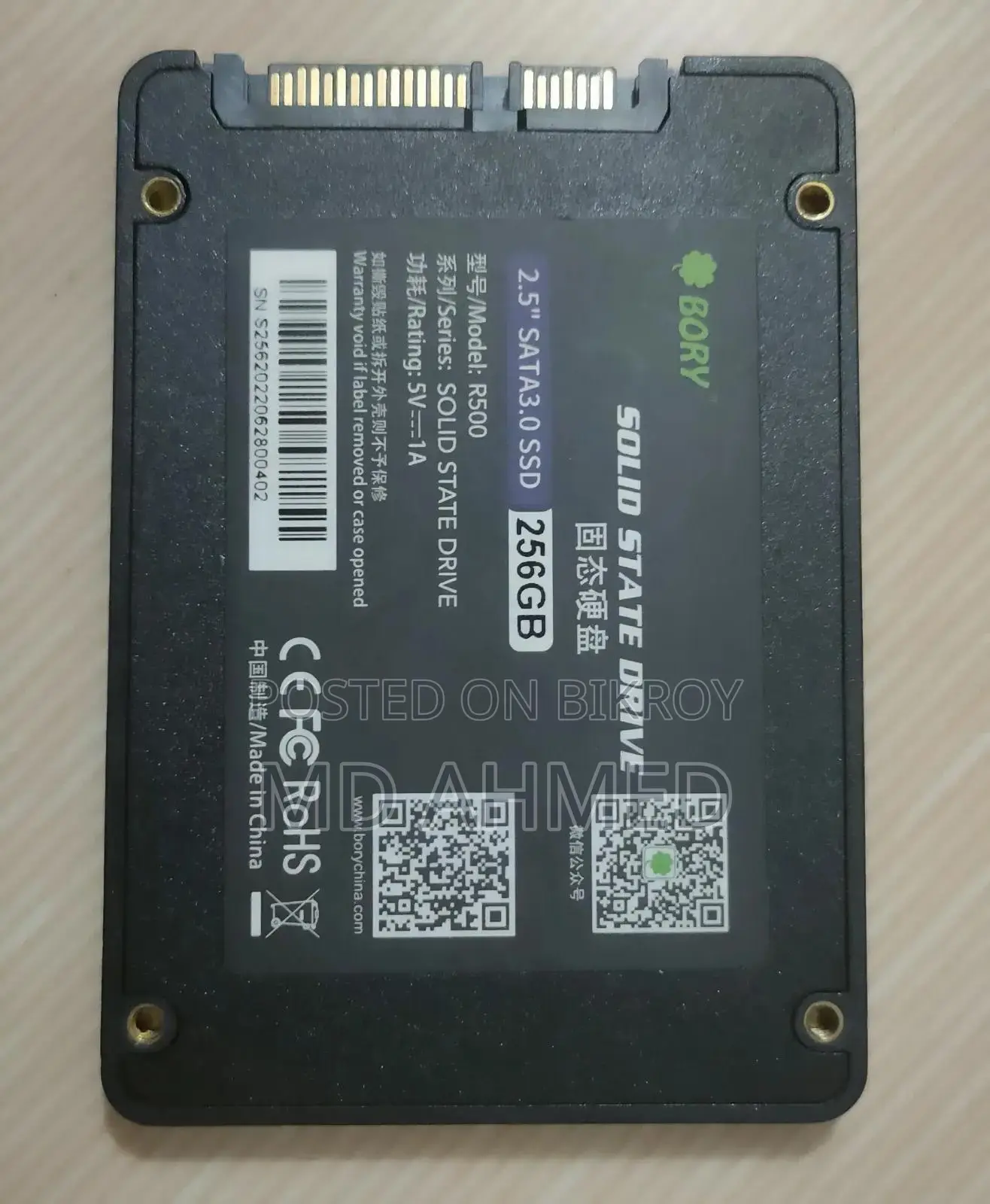 SSD Sata 2.5" (Bory - 256 Gb)