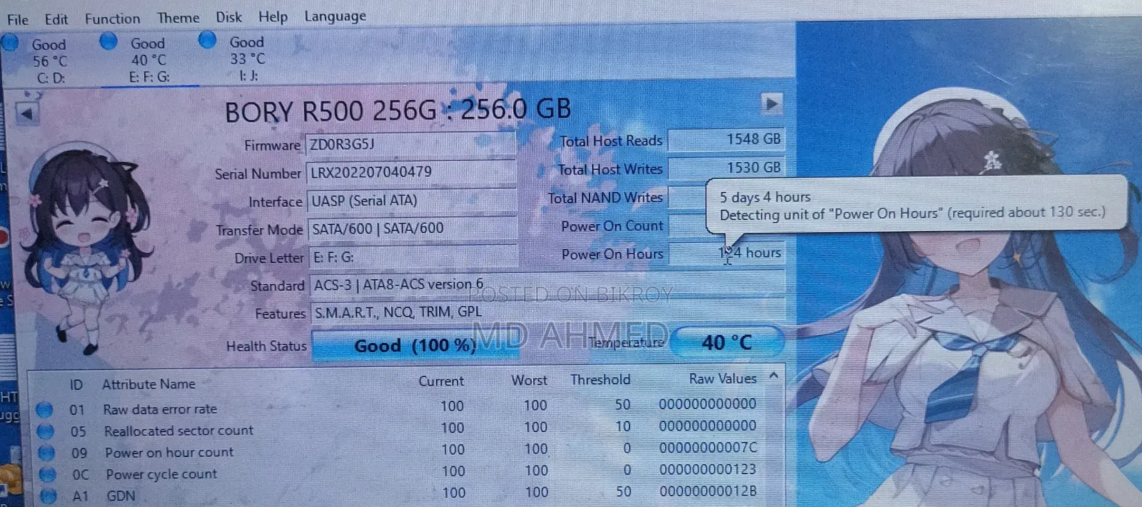 SSD Sata 2.5" (Bory - 256 Gb)