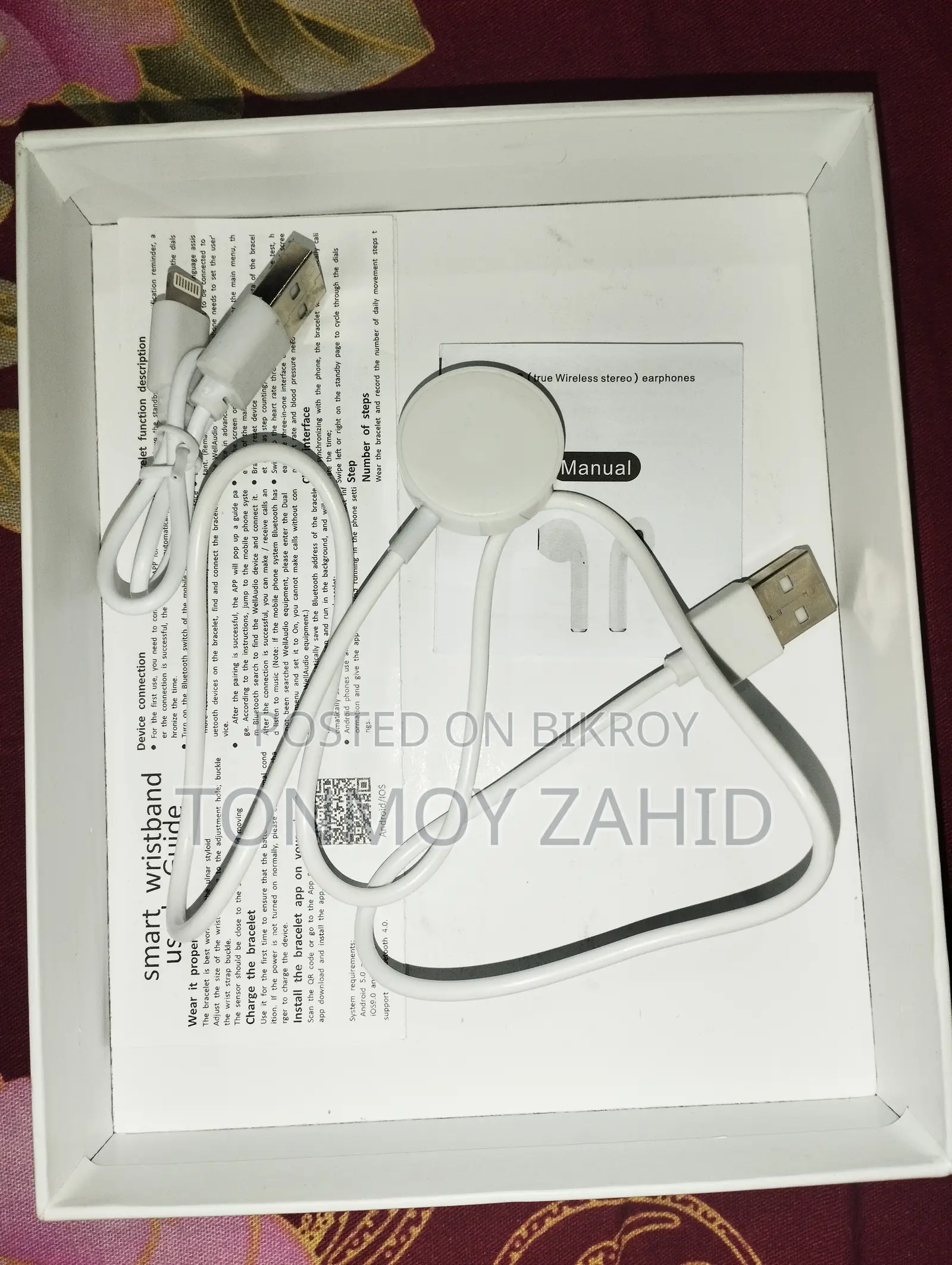 I8 Ultra Smart Watch Earbuds Set, Waterproof, With Extra Straps