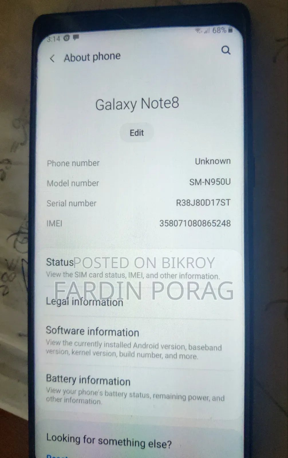 Samsung Galaxy Note 8 128 GB Black