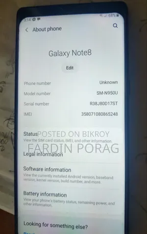 Samsung Galaxy Note 8 128 GB Black