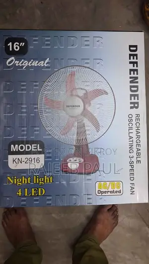 Defender 16" Ac/Dc Rechargeable Fan for Sale