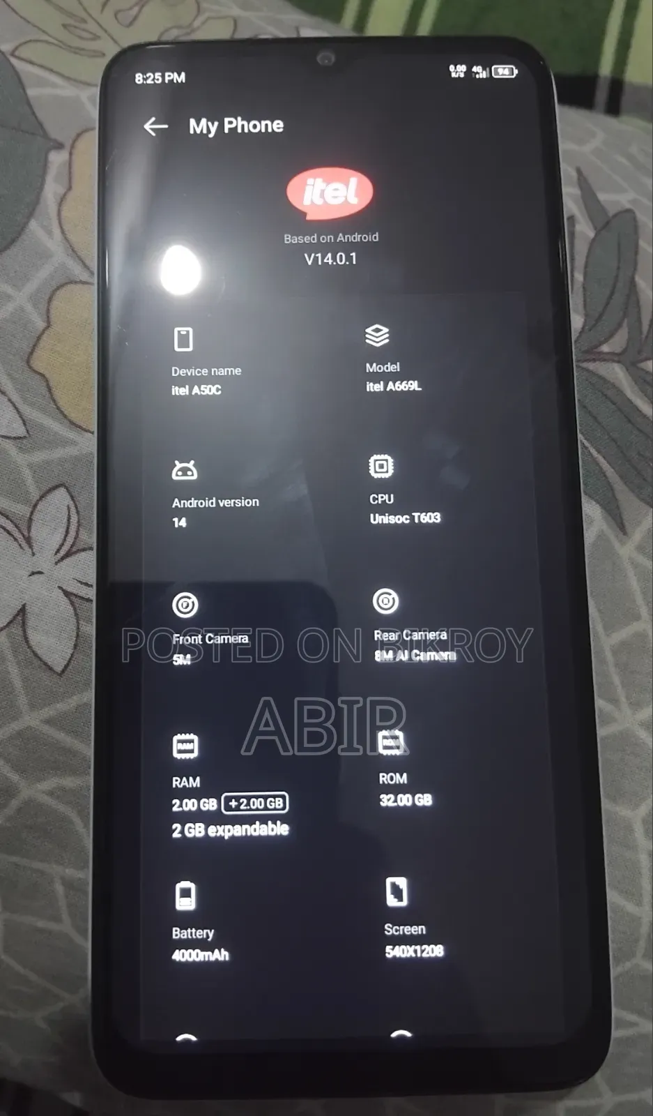 Itel A50C 32 GB White