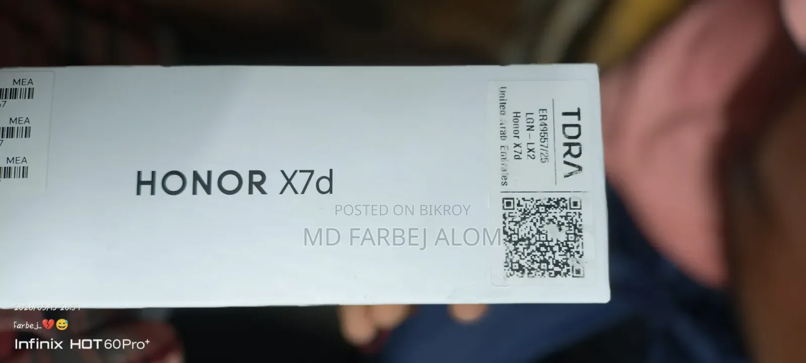 Honor X7b 5G 256 GB Black