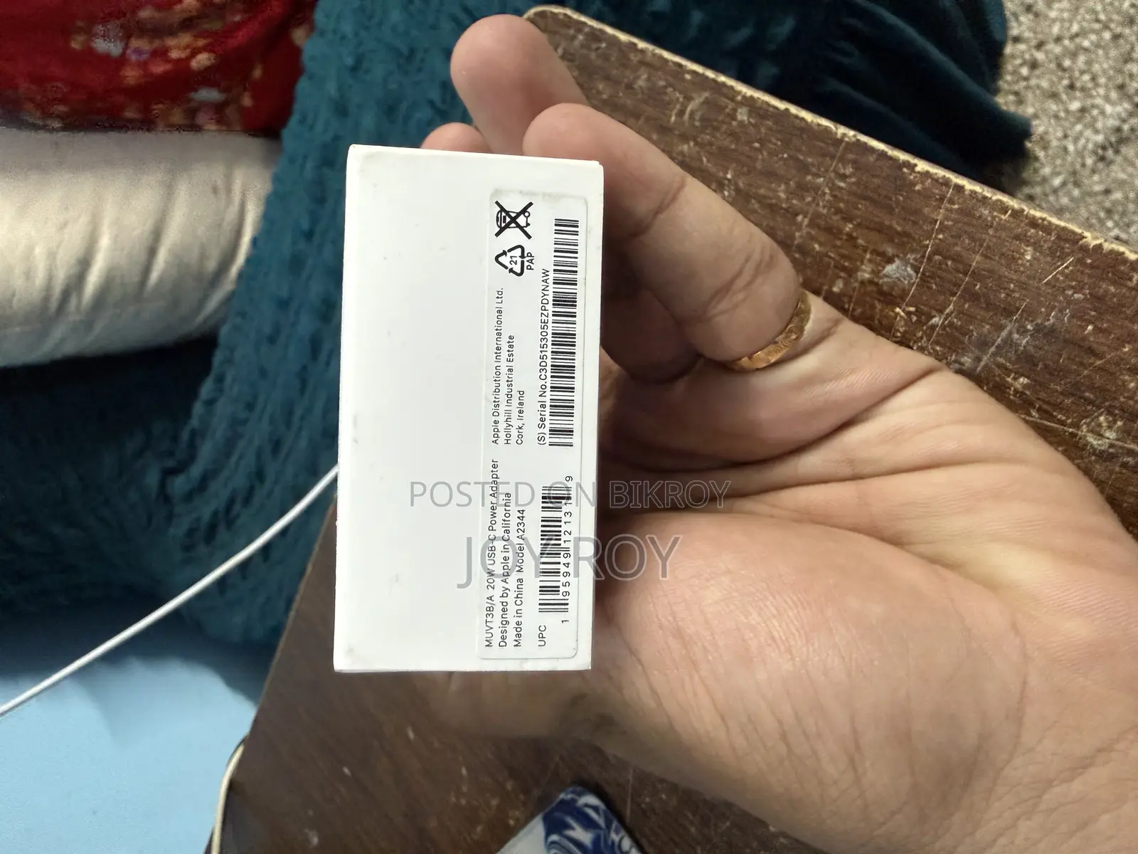 Apple Original 20w 3 Pin Charger and Original Type C to Type C Cable