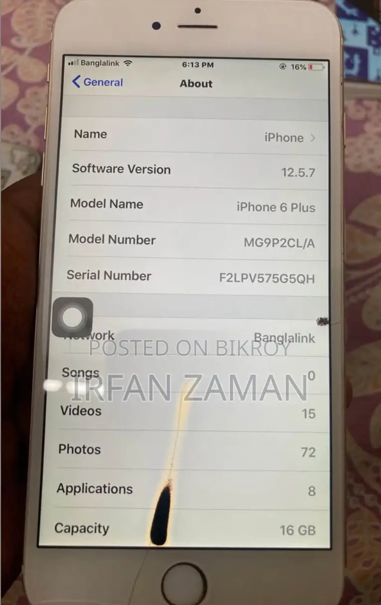 Apple iPhone 6s Plus 16 GB Gold