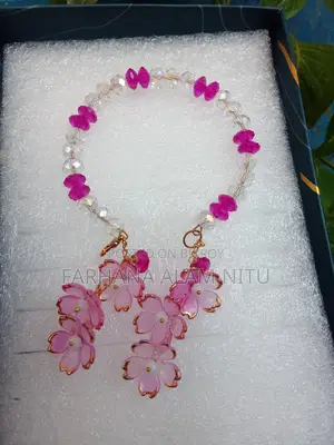 Handmade Floral Crystal Bracelet