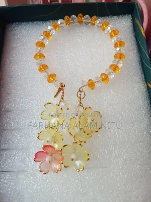 Handmade Floral Crystal Bracelet