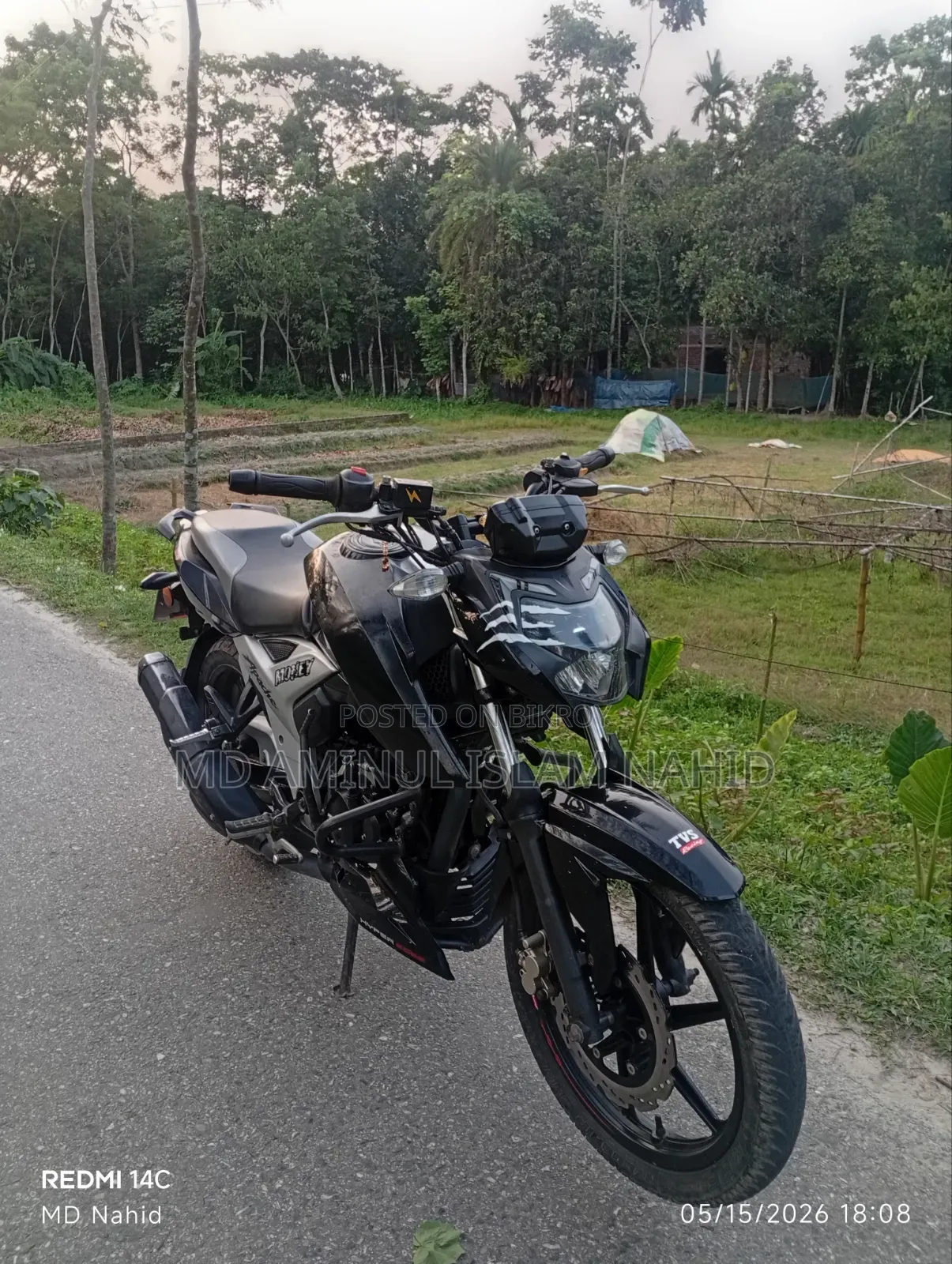 TVS Apache RTR 160 4V 2024 Black