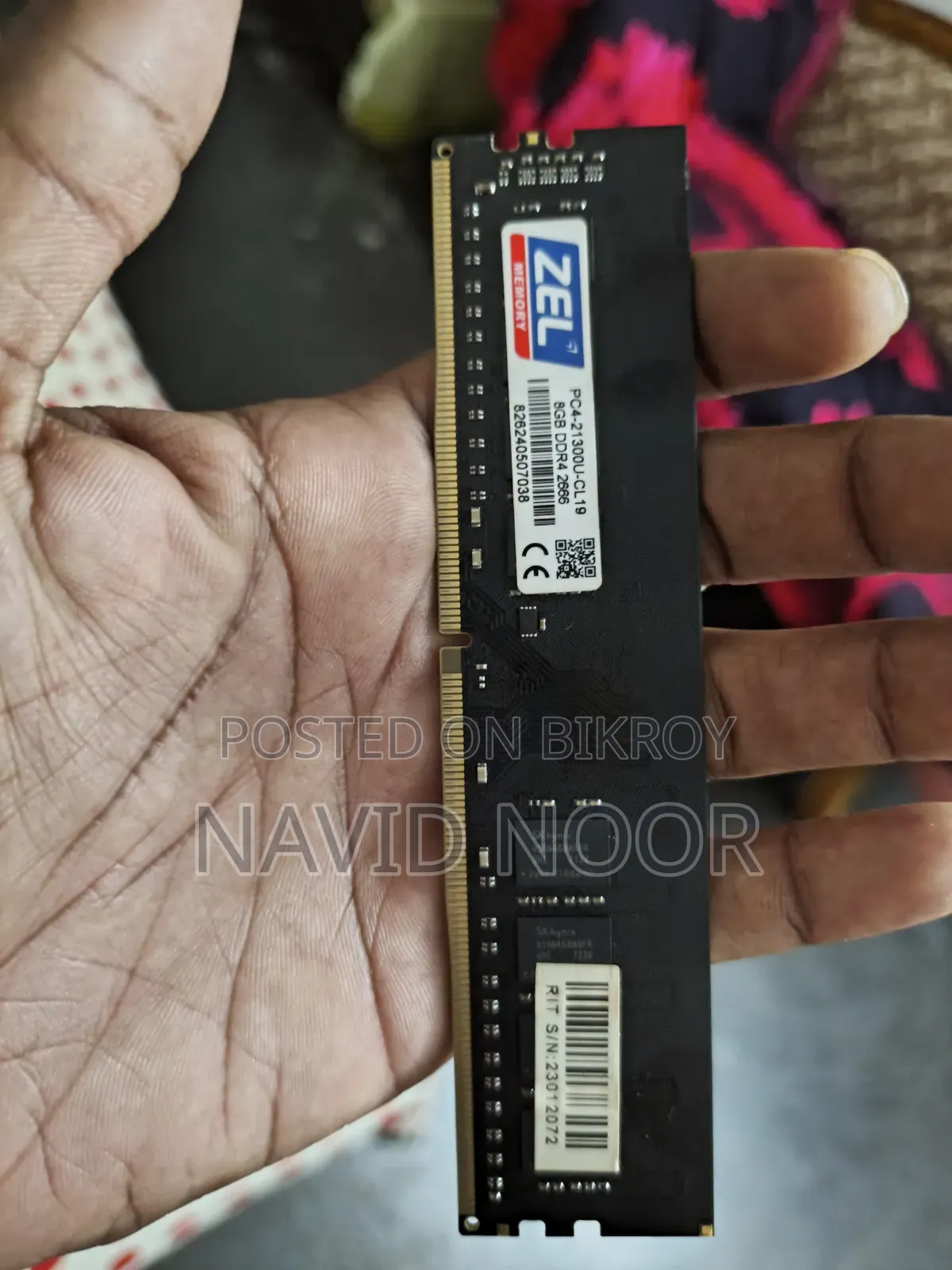 Zel 8gb Ddr4 Desktop Ram 2666mhz Fully Fresh | Only 6 Months Used