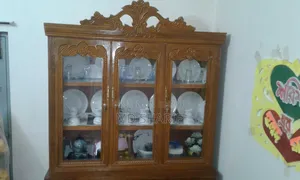 3-Door Teak Wood Showcase