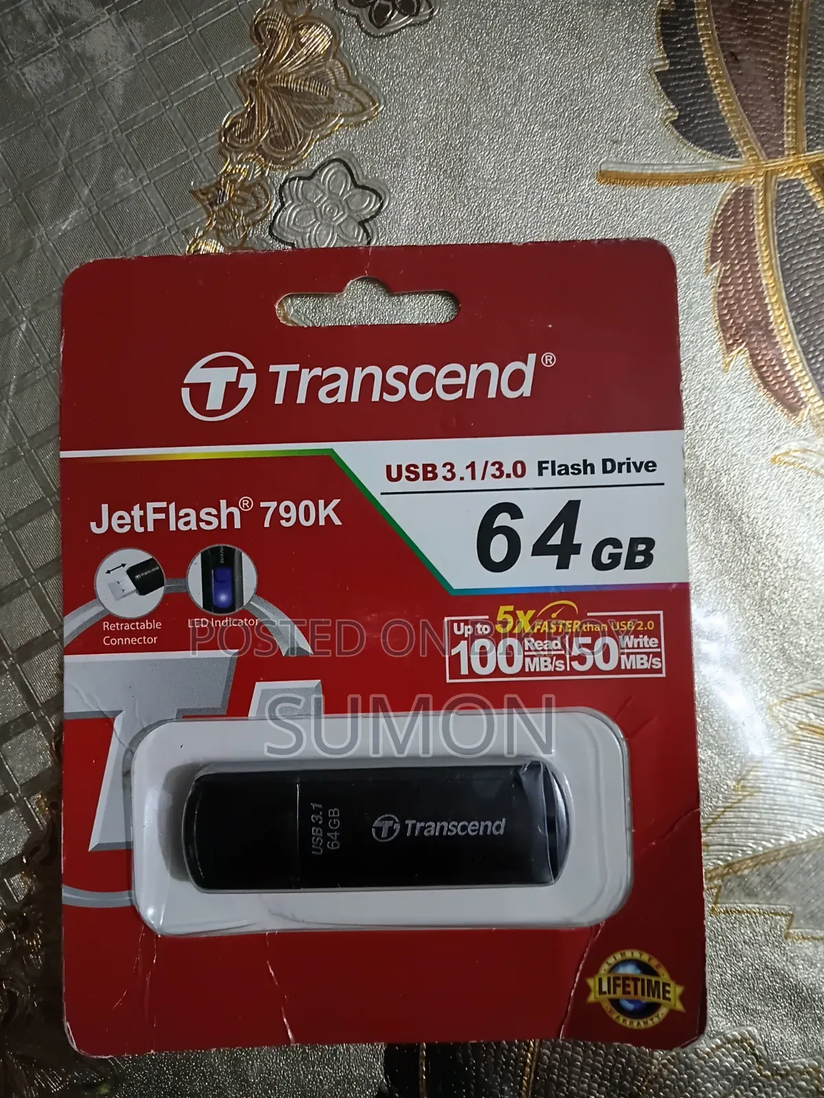 Transcend Jetflash 790k 64gb Usb 3.1/3.0 Flash Drive