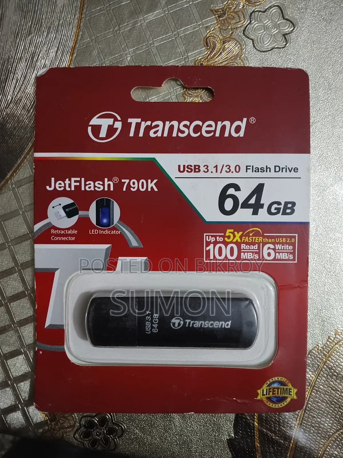 Transcend Jetflash 790k 64gb Usb 3.1/3.0 Flash Drive
