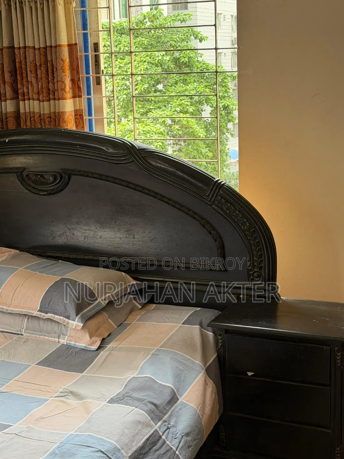 Pure Shegun Wood King Size Bed