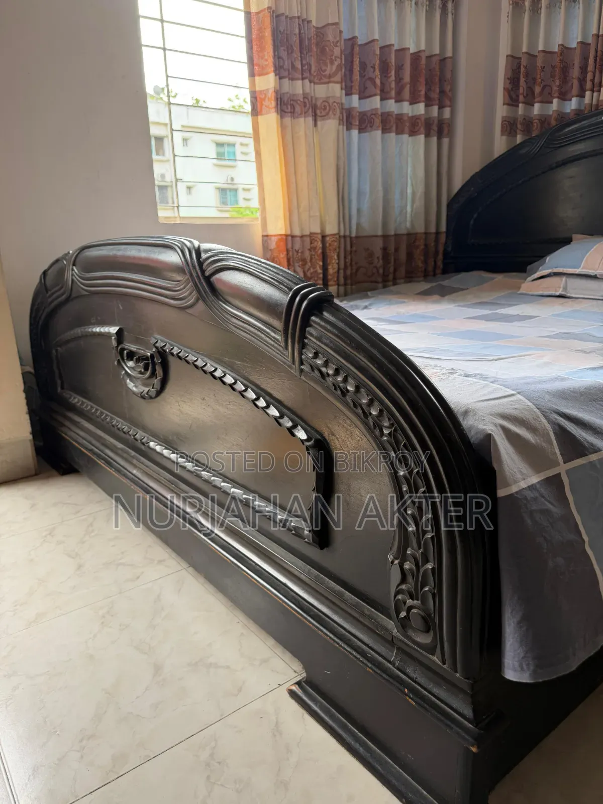 Pure Shegun Wood King Size Bed