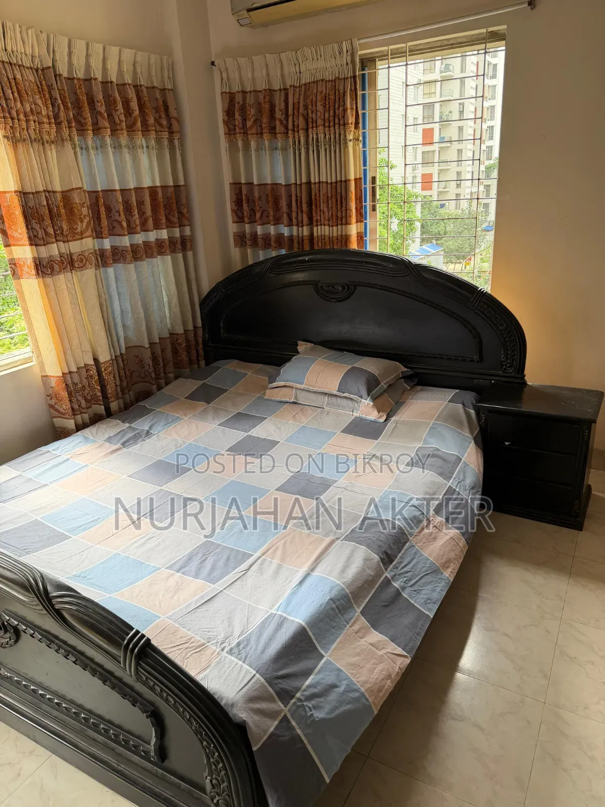 Pure Shegun Wood King Size Bed
