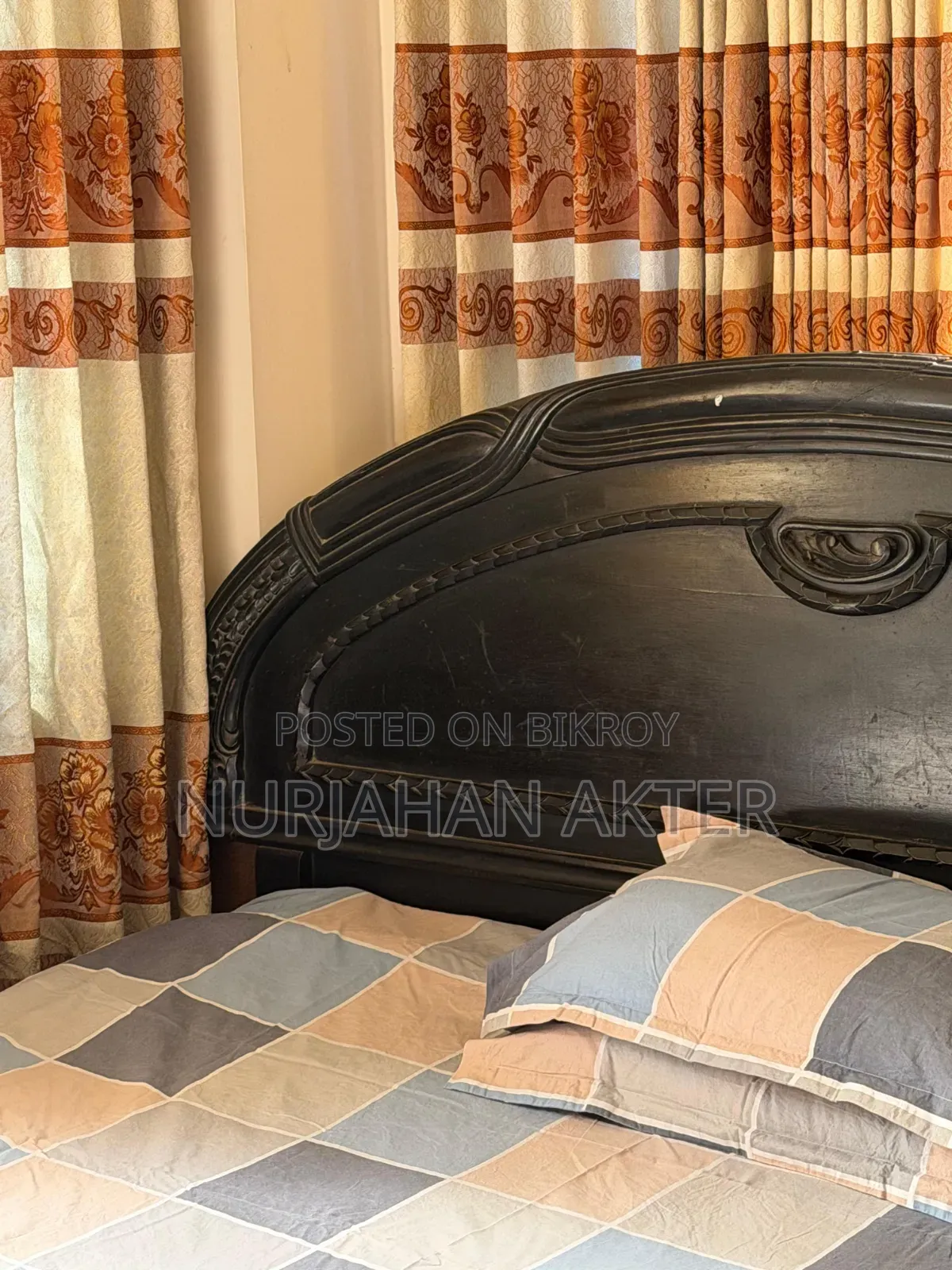 Pure Shegun Wood King Size Bed