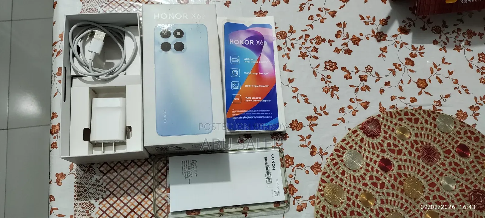 Honor X6a 128 GB Black