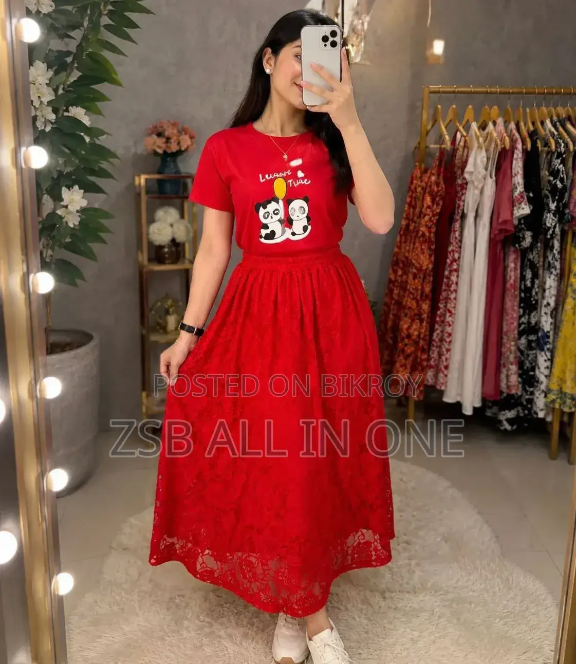 T-shirt and Skirt Set
