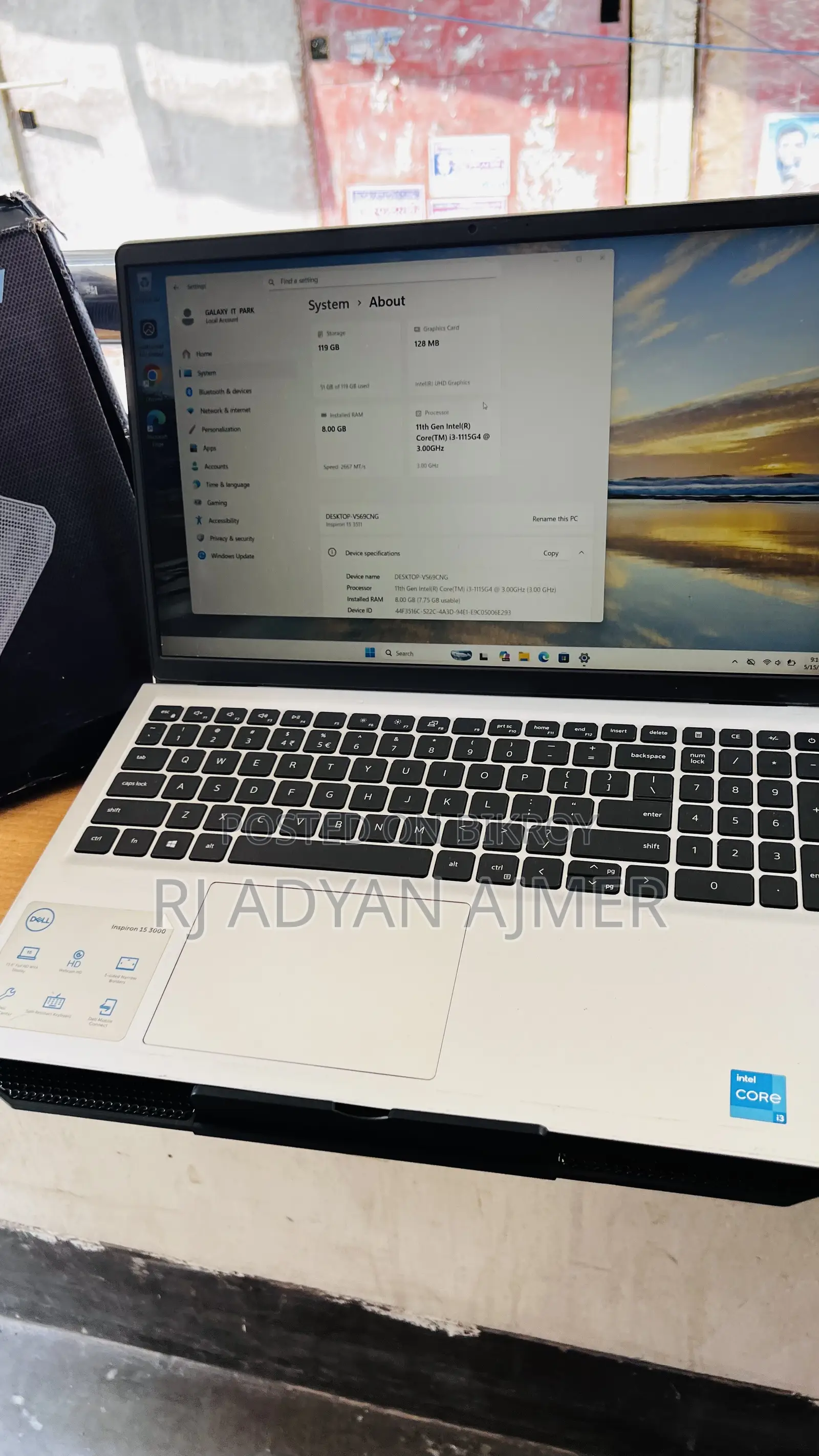 Laptop Dell Inspiron 15 3000 8GB Intel Core I3 SSD 128GB