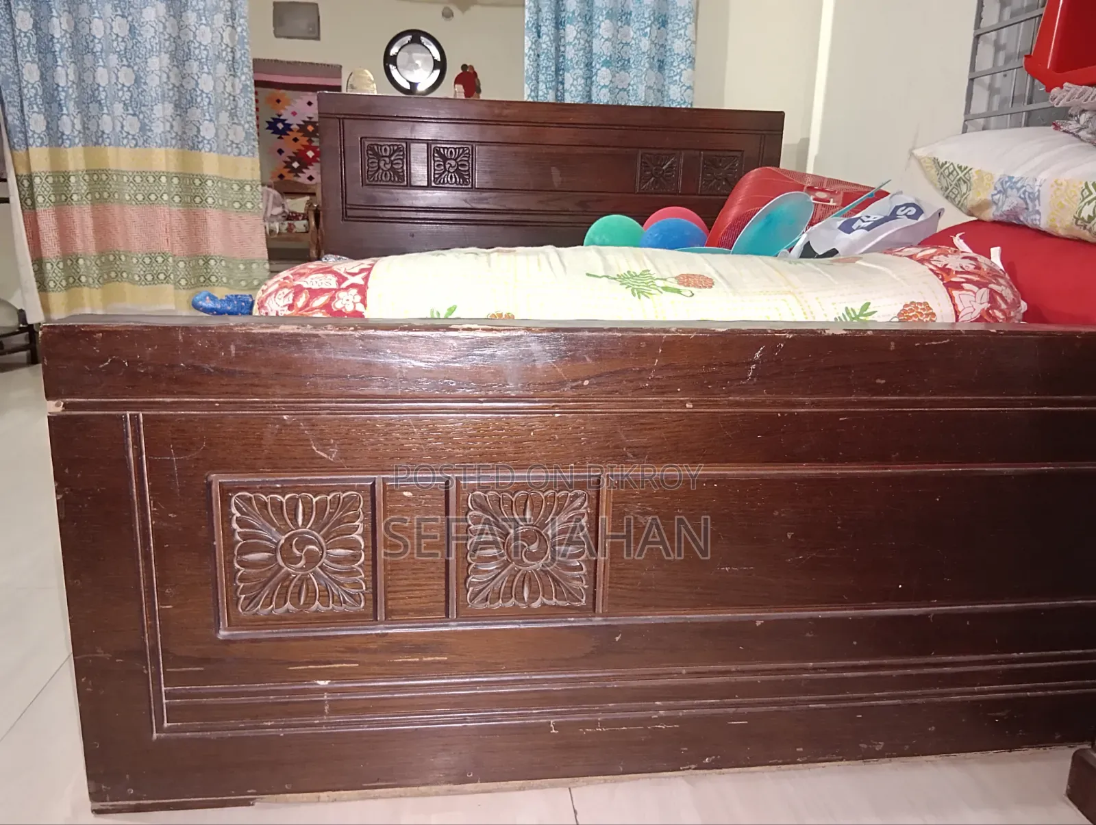 Oak Wood Bed