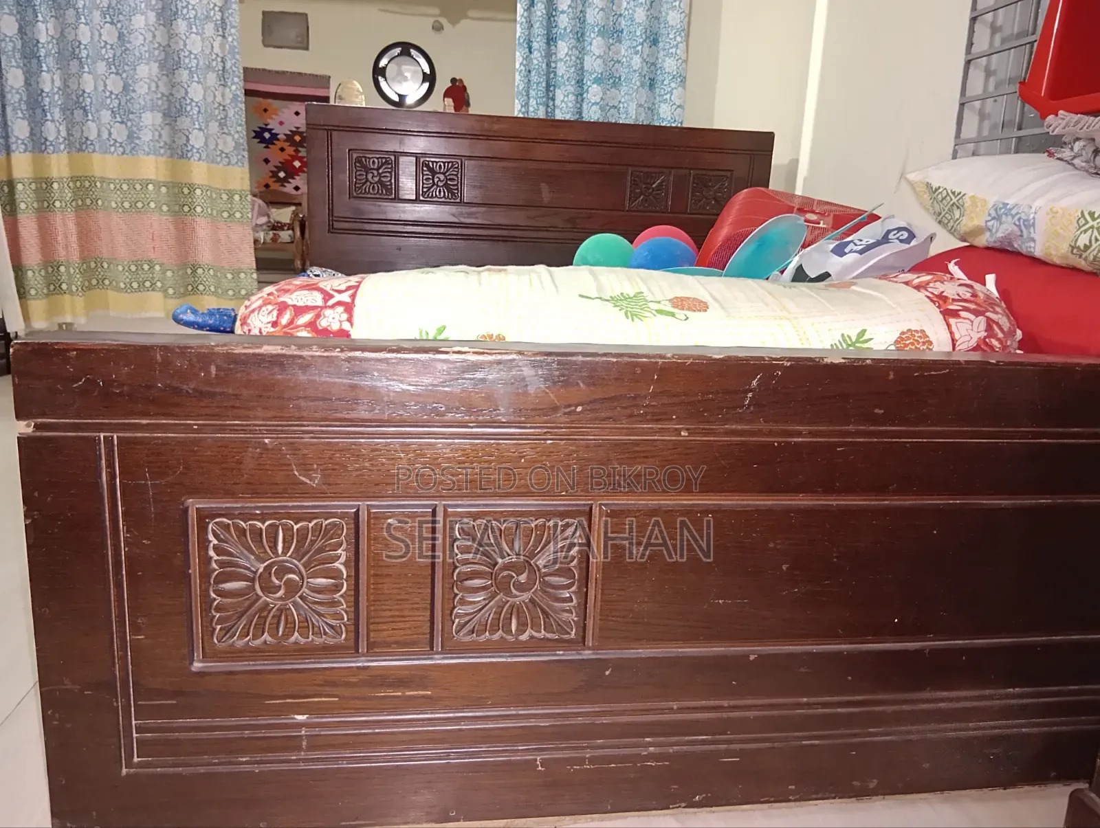 Oak Wood Bed