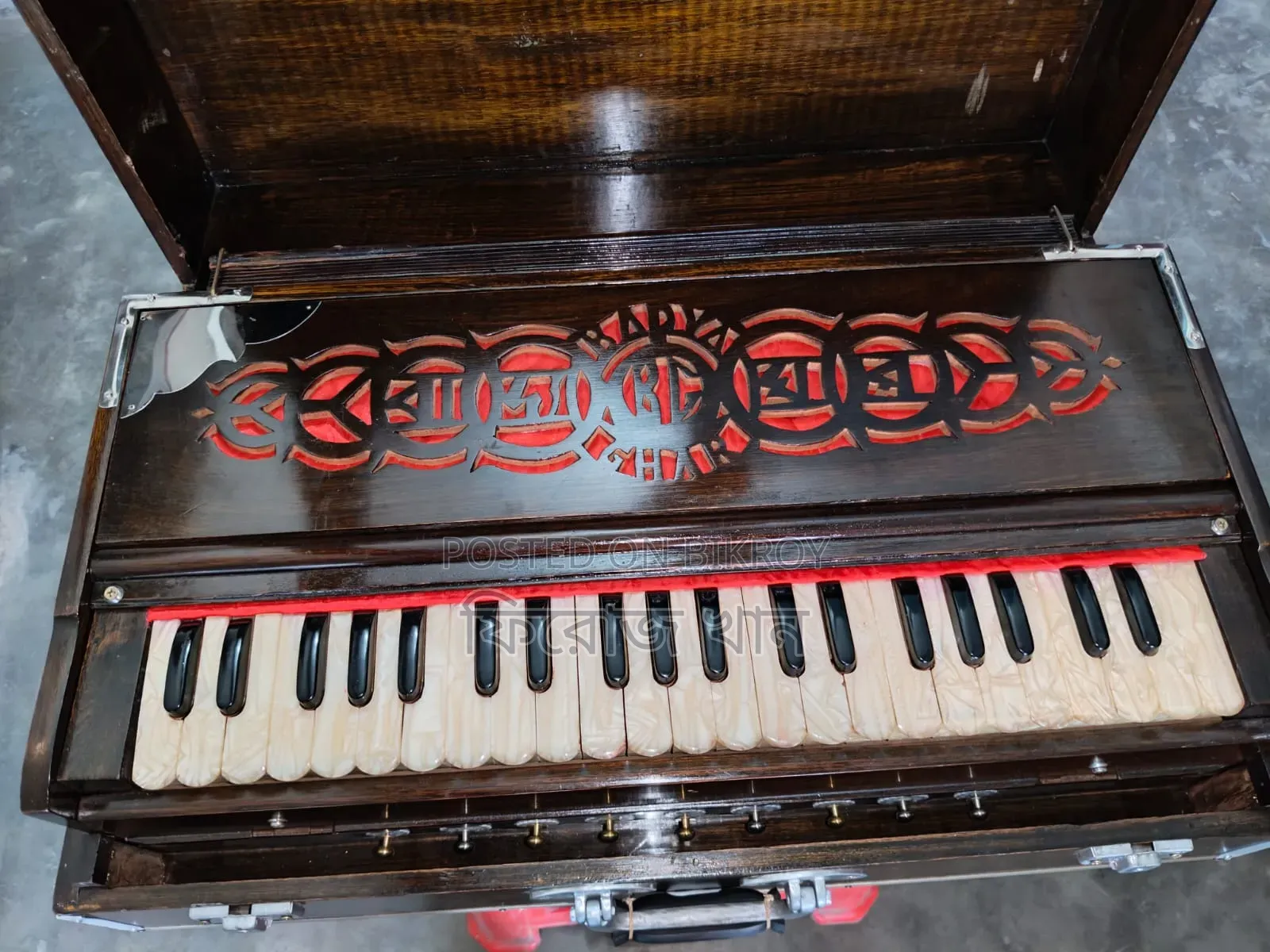 42-Key Jupiter Gold Harmonium. Khara Pata Box Harmonium
