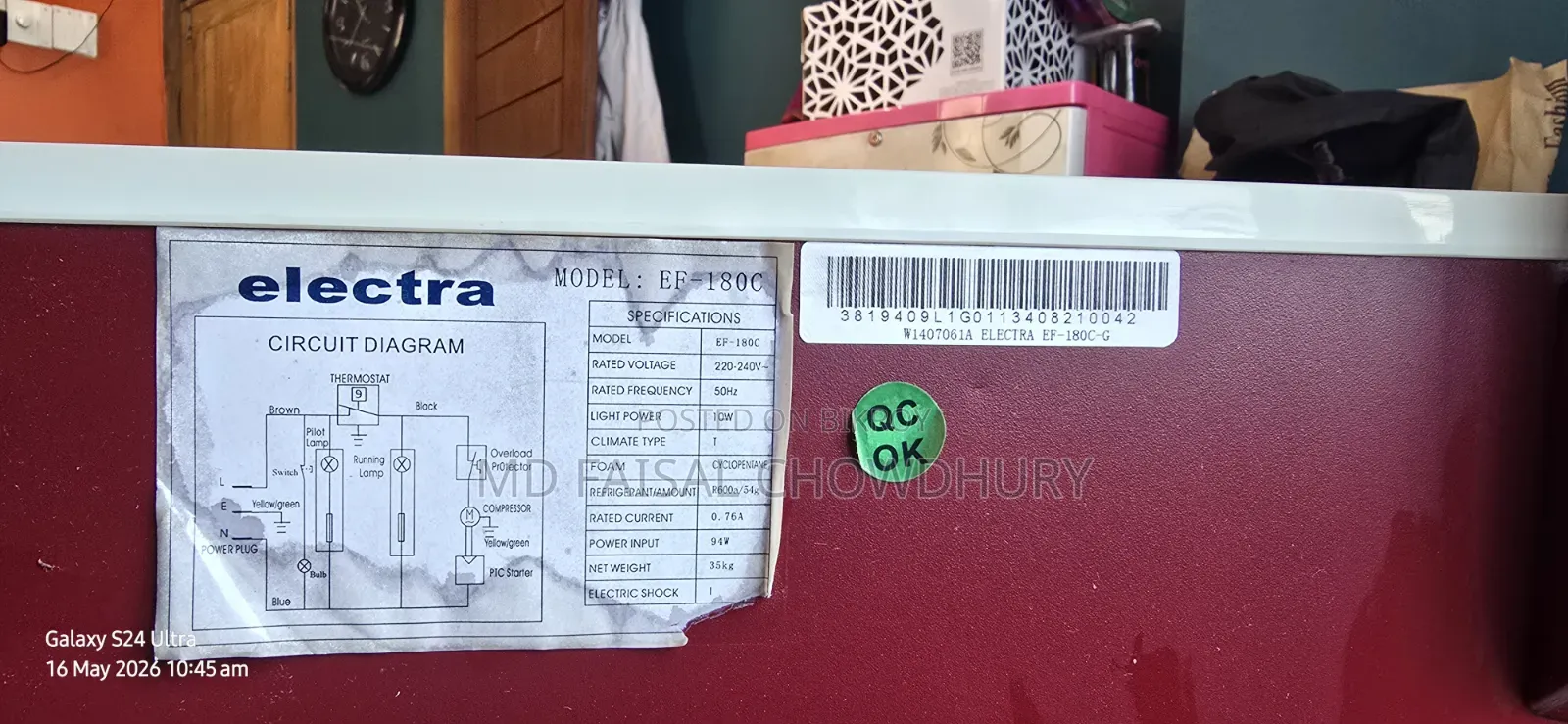 Electra Deep Fridge (Ef-180c) Sell