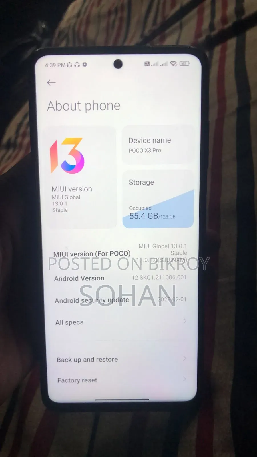 Xiaomi Poco X3 Pro 128 GB Blue