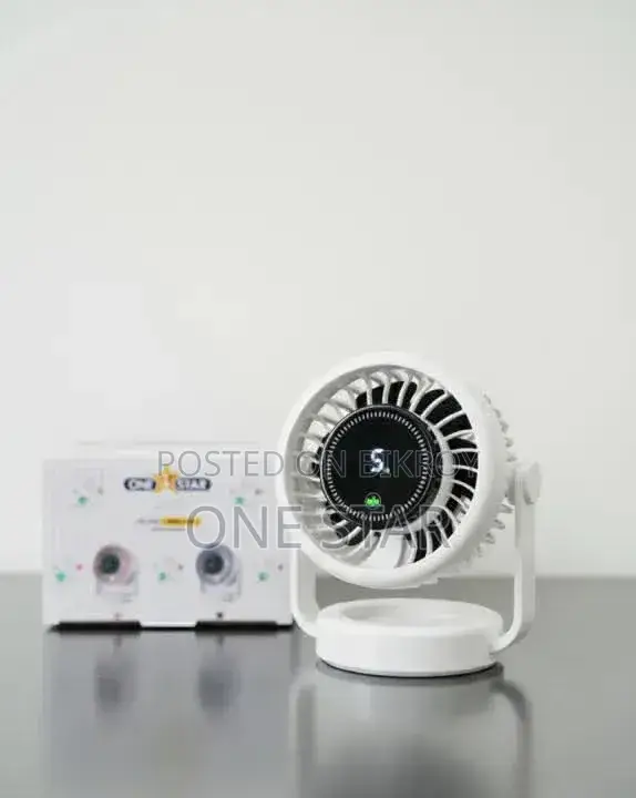 One Star Os-4000 Mini Rechargeable Portable Table Fan With 5-Speed