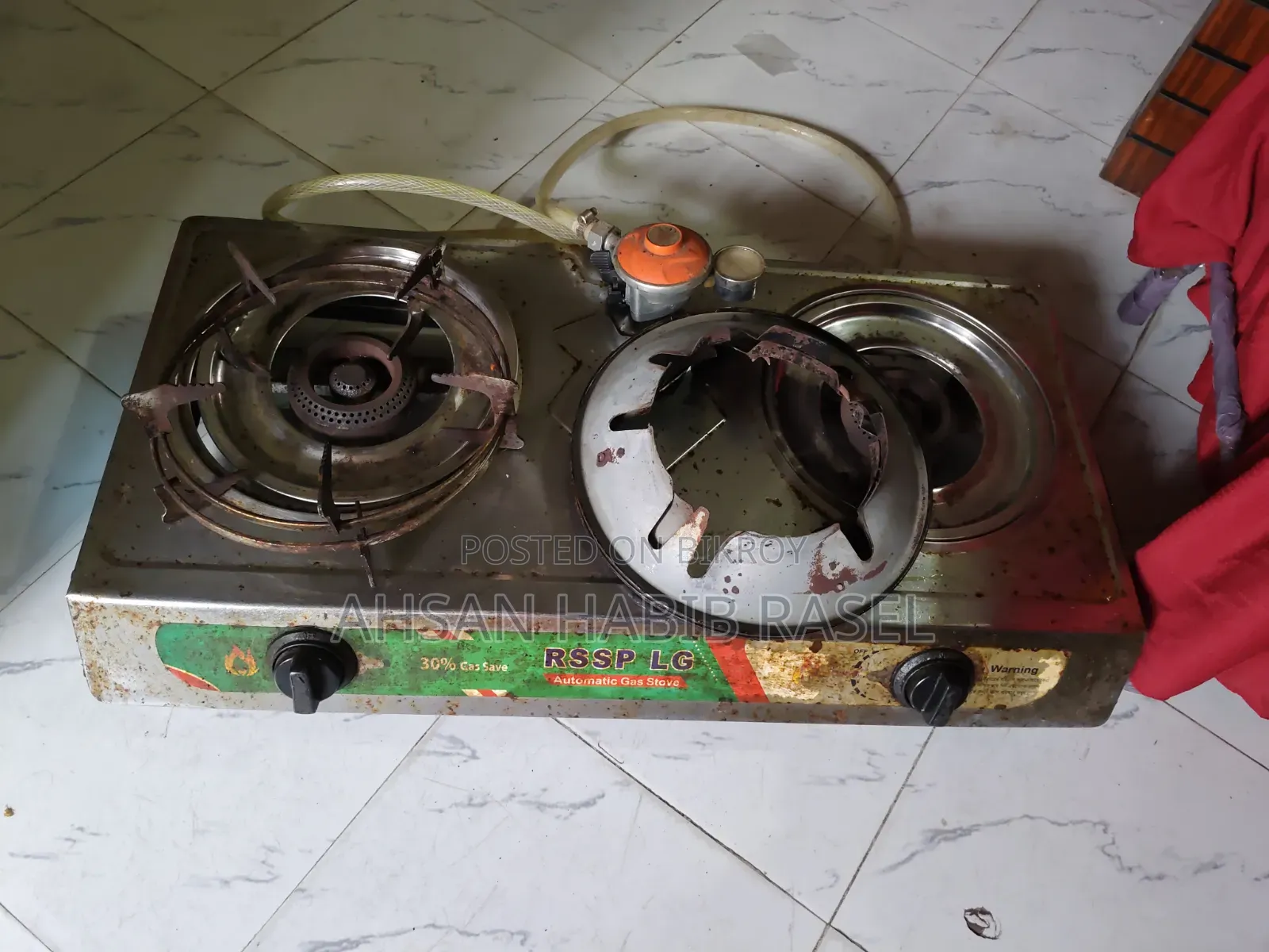 Gas Oven Double Auto Burner+ RFL Gas Regulator+ Support Stand