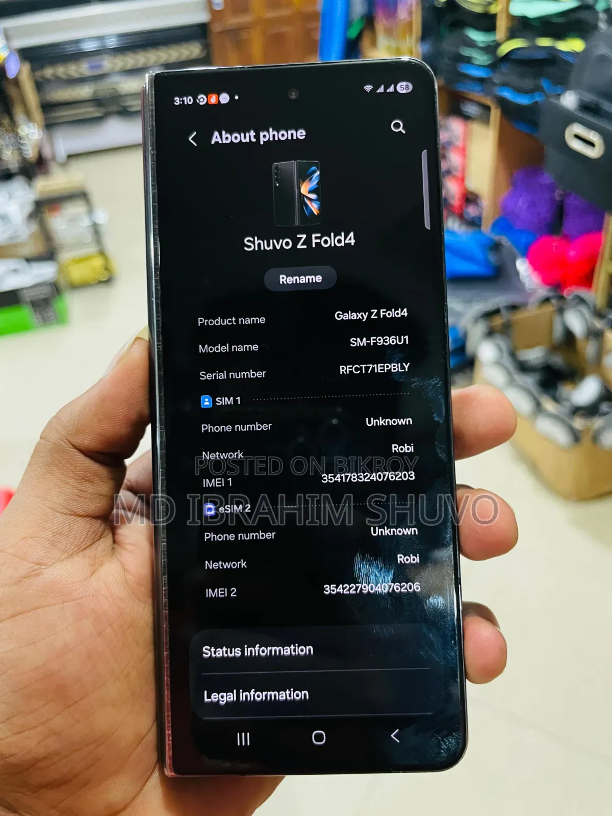 Samsung Galaxy Z Fold4 512 GB Black