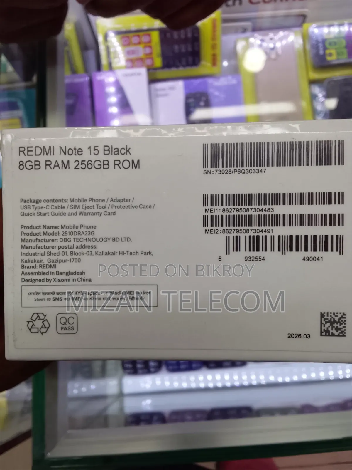 New Xiaomi Redmi Note 15 256 GB Black
