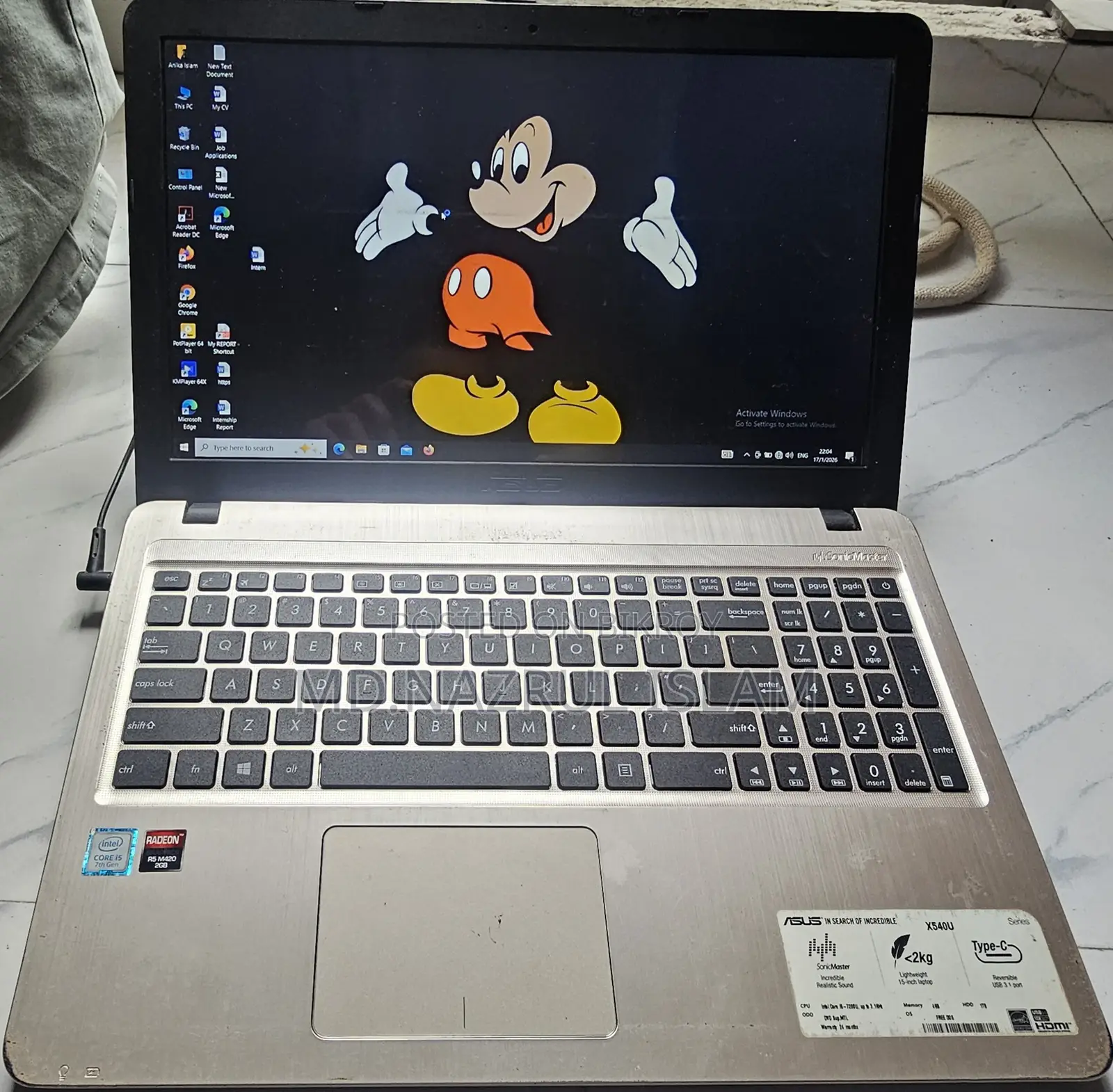 Laptop Asus X540LA 4GB Intel Core I5 HDD 1T