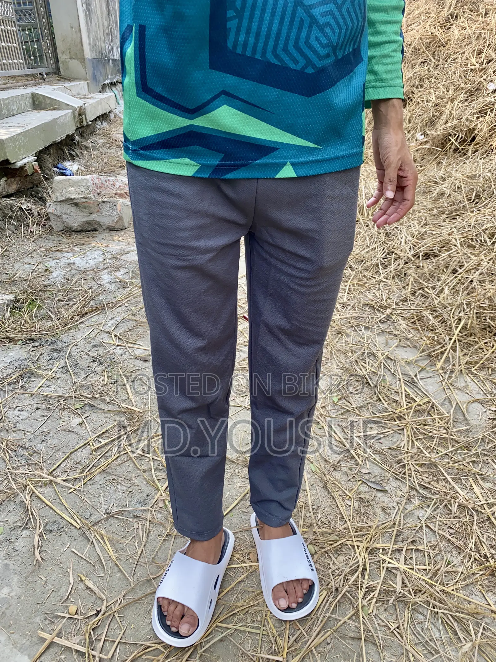 Men's New Summer Ice Silk Thin Trousers Loose Straight Men's
