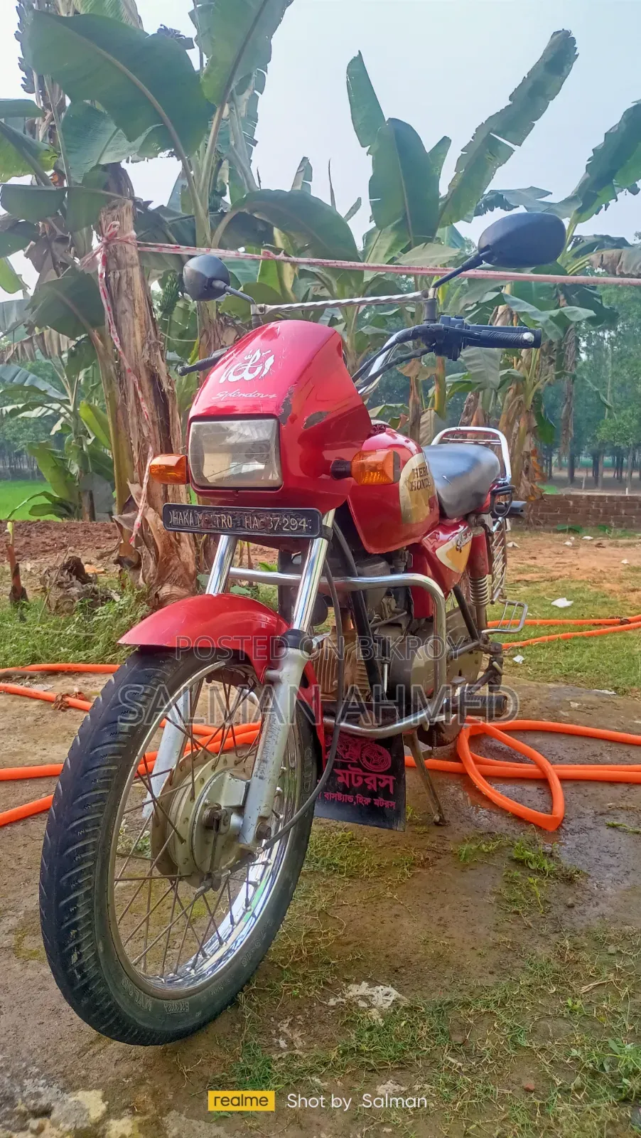 Hero Honda 100cc Bike Red