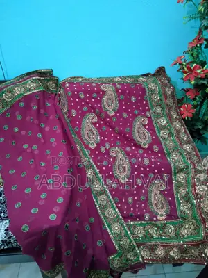 Magenta Georgette Heavy Work Saree for Sale