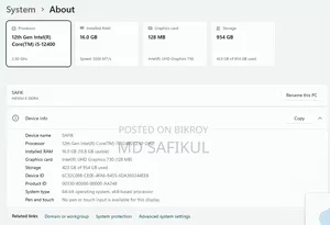 Desktop Computer 16GB Intel Core I5 SSD 1T