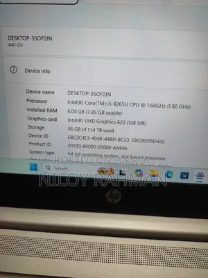 Laptop HP ProBook 440 G6 8GB Intel Core I5 SSD 256GB