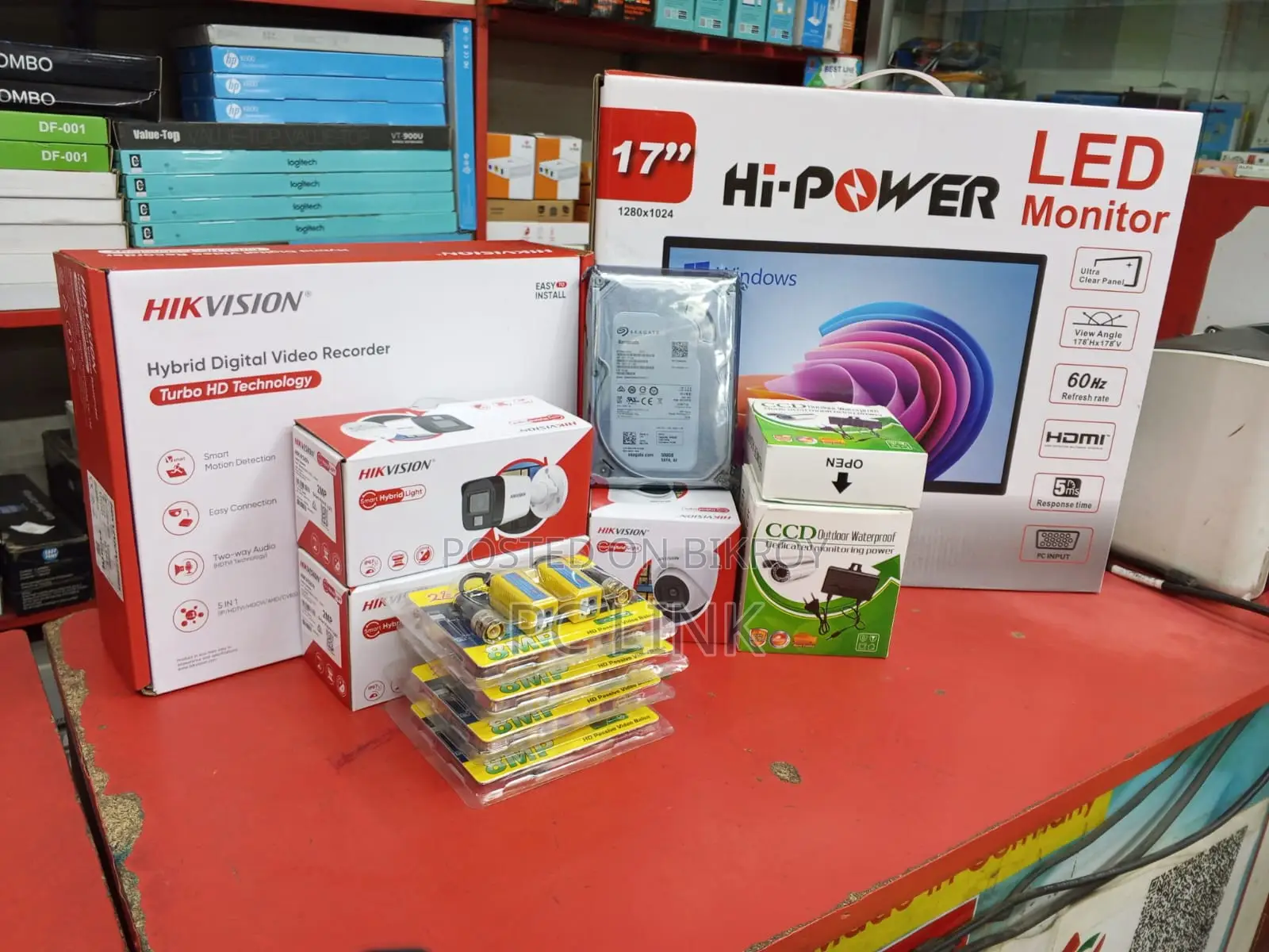 Monitor 17"/2 Pcs Full Hd Camera, 500gb Hdd Dvr Total Packages