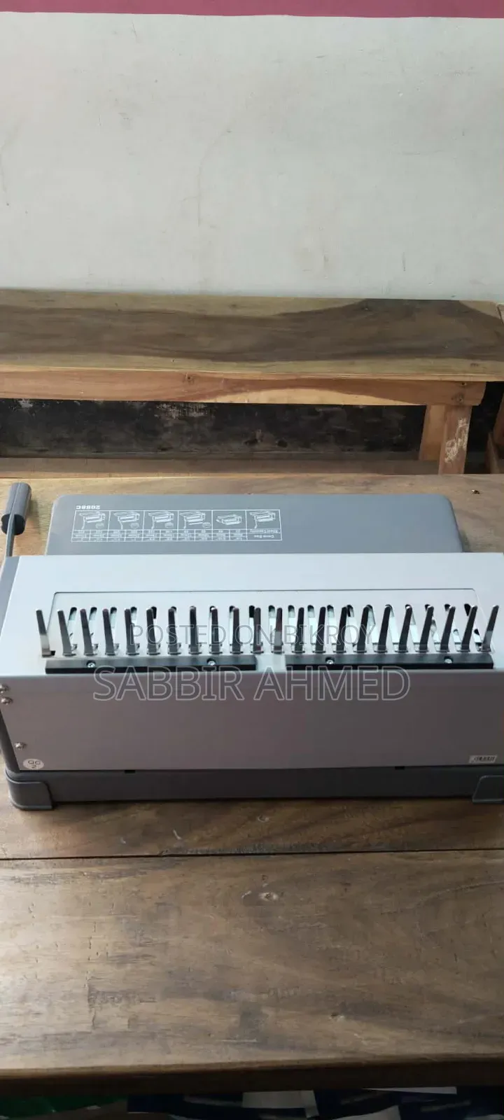 Manual Plastic Comb Binding Machine With Other Things. Urgent Sell.