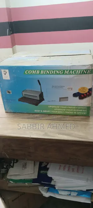 Manual Plastic Comb Binding Machine With Other Things. Urgent Sell.