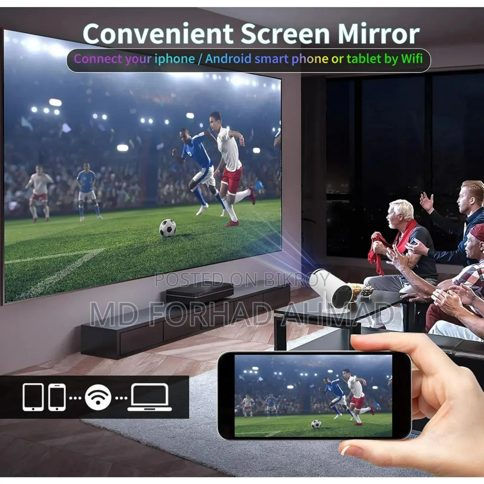 Hy300 Pro LCD Projector | Mobile/HDMI | Urgent Sale