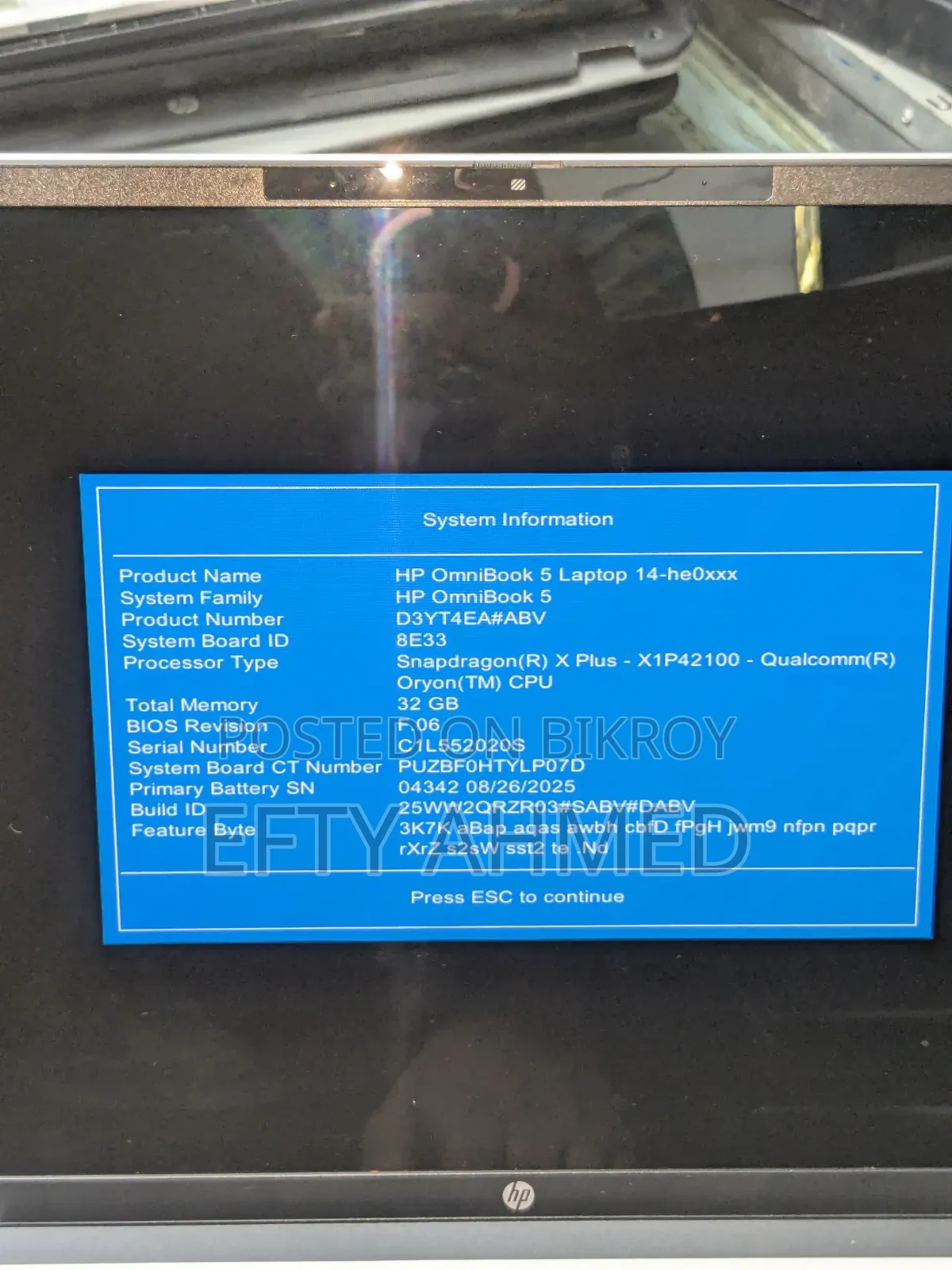 New Laptop HP OmniBook 5 14" 32GB Qualcomm Snapdragon X Elite SSD 1T